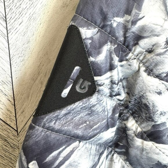 BURTON Backside Reversible Fleece Jacket Mens Size Large Gray Black Quilted - Picture 4 of 9